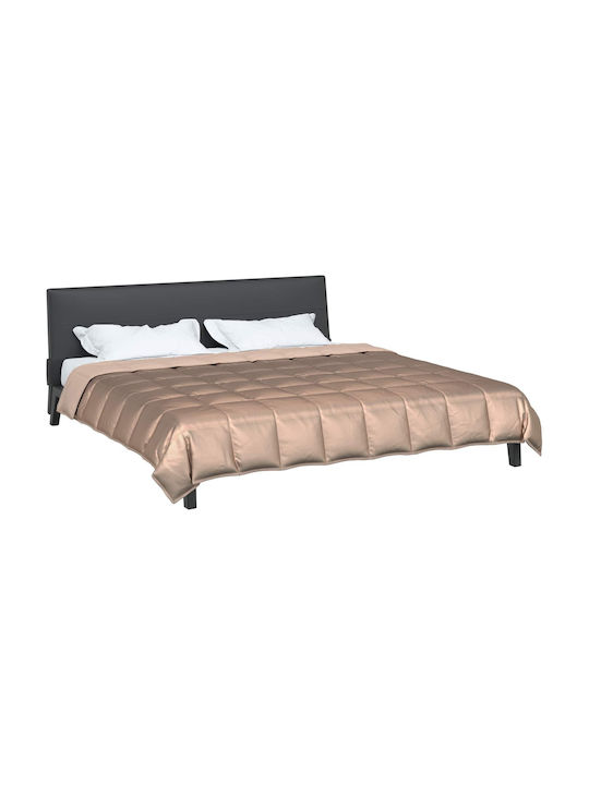 vidaXL Super King Blanket 220x200cm Gold