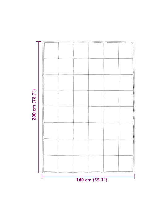 vidaXL Одеяло Двойно 200x140см. Silver