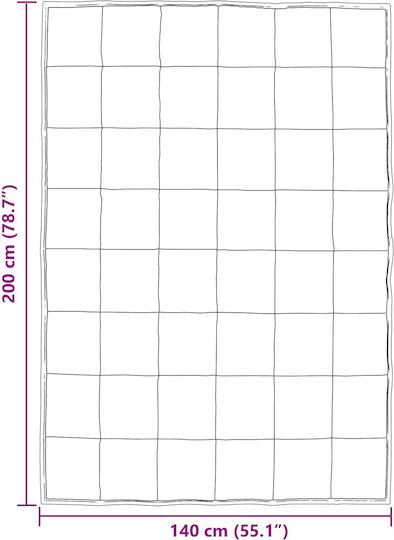 vidaXL Одеяло Двойно 200x140см. Silver