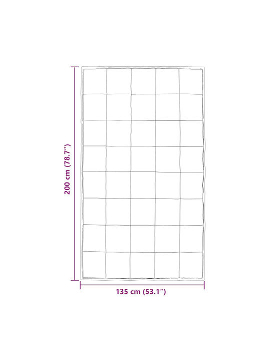 vidaXL Κουβέρτα Διπλή 200x135εκ. Χρυσό