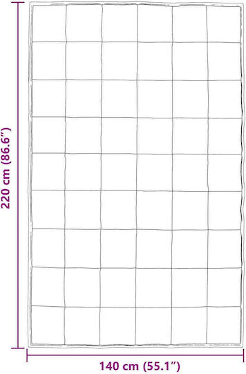 vidaXL Superking Decke 220x140cm Gold