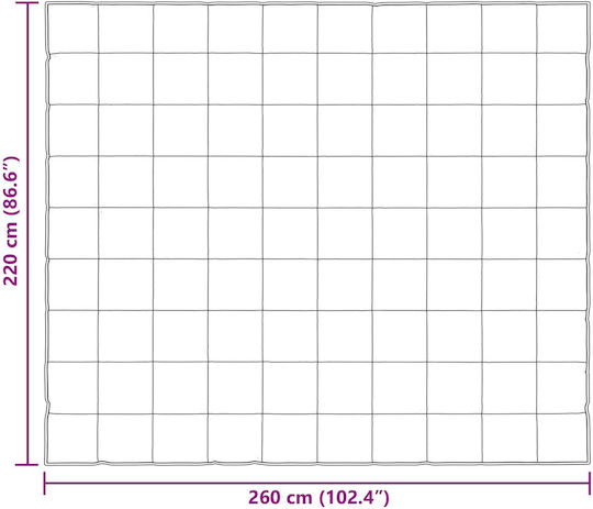 vidaXL Κουβέρτα Υπέρδιπλη 220x260εκ. Χρυσό