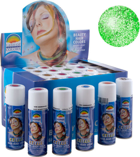 Spray Pentru Păr Verde Cu Sclipici
