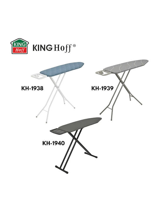 KING Hoff Ironing Board For Steam Iron Foldable 122x38cm