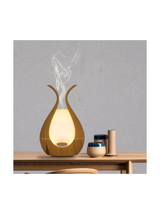 Sixu Lumini LED Dispozitiv de aromaterapie Ultrasonic cu temporizator Maro 200ml