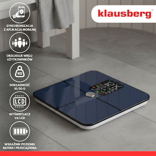 Klausberg Smart Cantar cu Bluetooth in culoare Albastru marin KB-7940