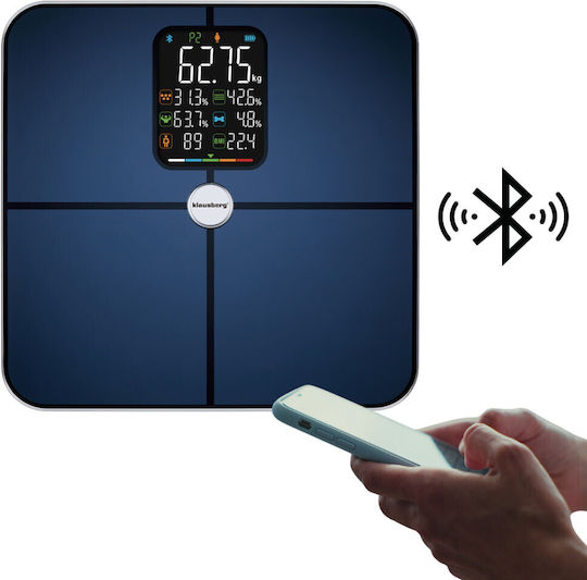 Klausberg Smart Cantar cu Bluetooth in culoare Albastru marin KB-7940