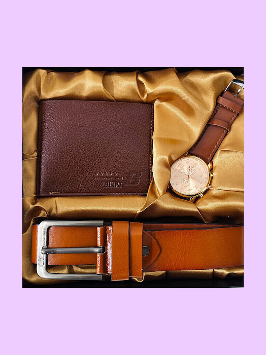 Herren Geldbörse Set Braun