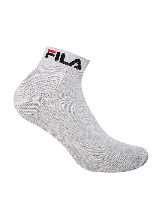 FILA Plain Half Athletic Socks Gray 2 Pairs