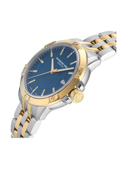 Raymond Weil Tango Ανδρικό Ρολόι 41mm Μπαταρίας με Χρυσό Μεταλλικό Μπρασελέ