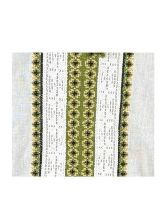 Bluza Damă Bumbac Mânecă Lungă Albă, Olive