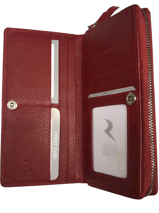 Leder Damen Geldbörse Klassisch mit RFID Rot