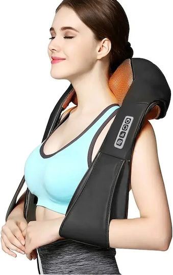 Massage Device Shiatsu for the Neck & the Head with Heating Function Black