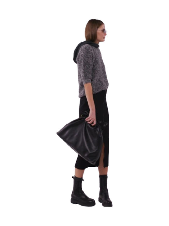 Leather Women's Bag Shoulder Black