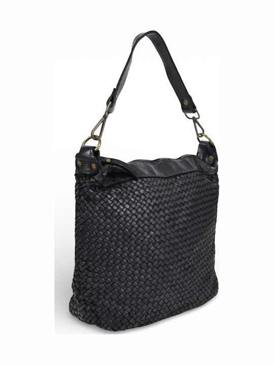 Damentasche Aus Leder Schulter Crossbody Schwarz