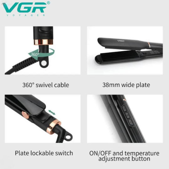 VGR Haarglätter Schwarz V-519c
