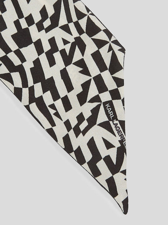 Karl Lagerfeld Women's Silk Scarf White