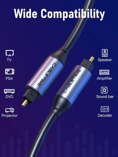 Cabletime Καλώδιο Ήχου 3.5mm male - 3.5mm male Μαύρο CT-AV380-P04GN-S3