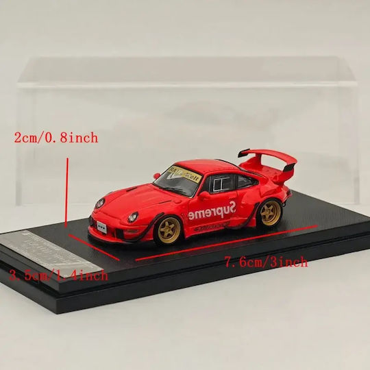 Statische Modelle Auto Porsche RWB 993 Supreme Low Tail Rot Maßstab 1:64