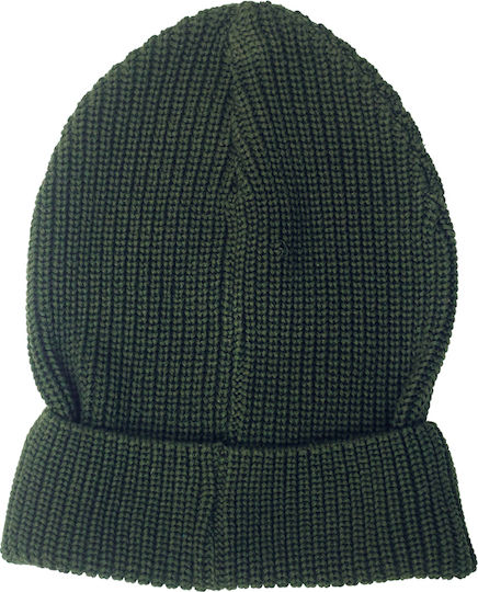 Beanie Unisex Σκούφος Πλεκτός σε Χακί χρώμα