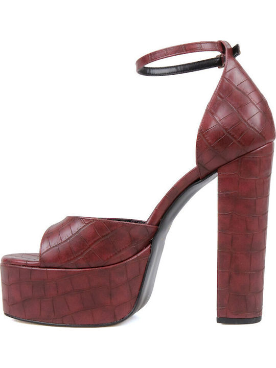 Sandalen Burgundisch