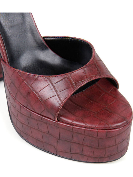 Sandalen Burgundisch
