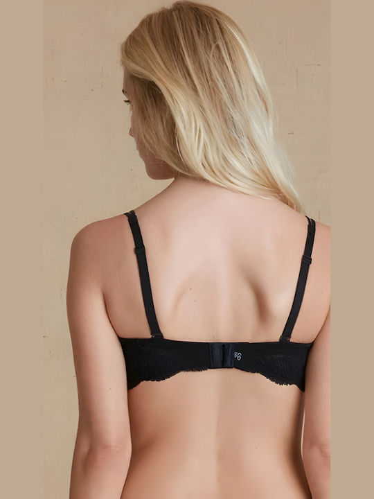 Μαύρο Strapless Σουτιέν με Μπανέλες