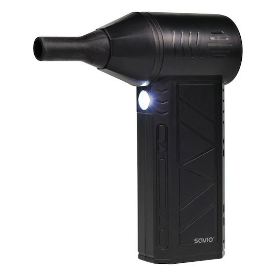 Savio Md-01 Mini Cordless Blower – Cordless Battery Blower 100,000 Rpm Usb-c Led Flashlight