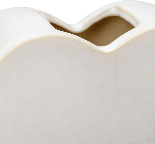 ArteLibre Decorative Vase White 14x8.5x20cm