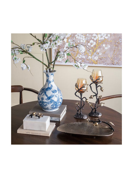 Artekko Decorative Vase Melania White 22x22x36cm
