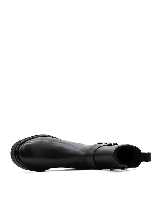 Leather Women's Ankle Boots Black