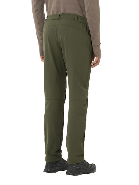 Salomon Wayfarer Warm Ανδρικό Μακρύ Παντελόνι Πεζοπορίας Χακί
