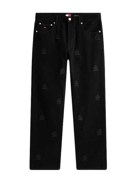 Otis Men's Jeans Pants with Regular Straight Fit Black