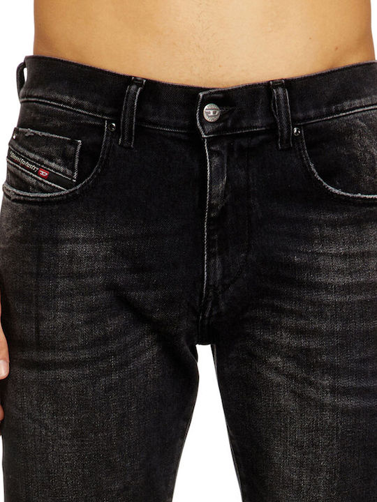 2019 D-strukt Ανδρικό Παντελόνι Τζιν με Slim Εφαρμογή Μαυρο