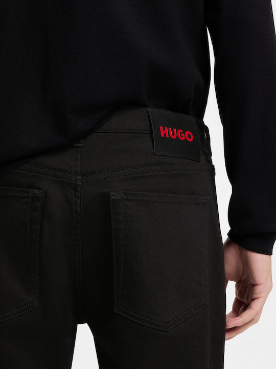 634 Men's Elastic Jeans Pants with Regular Tapered Fit Black