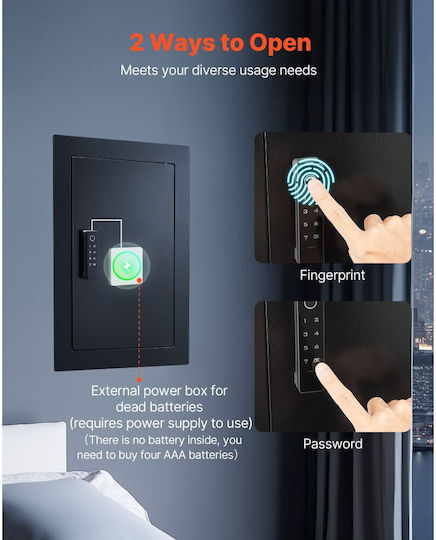 Vevor Built-in Safe with Digital Fingerprint Lock BGBXJ41522INRM189001V9