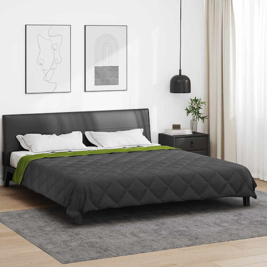 vidaXL Διπλή 200x200cm Πράσινο, Ανθρακί