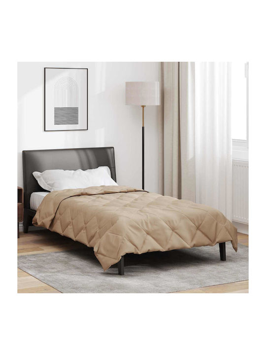 vidaXL Плик за Завивка Единичен 140x220 Taupe #