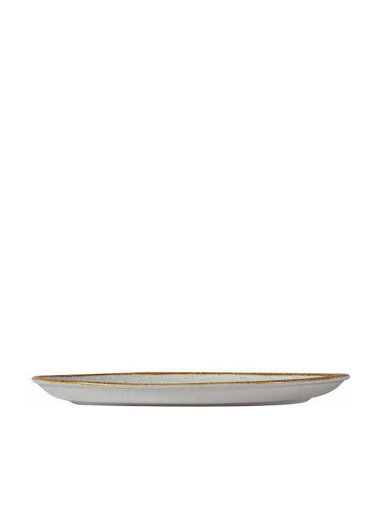 GTSA Serving Platter Oval made of Porcelain Beige 31.7x21cm