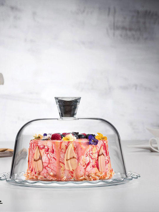 Espiel Petite Patisserie Πιατέλα Σερβιρίσματος Γυάλινη Διάφανη 26.4x26.4εκ.