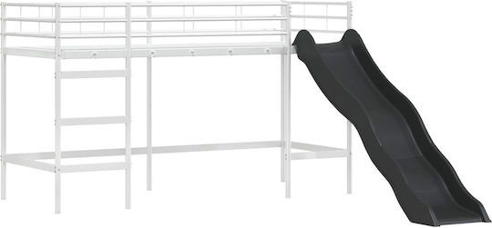 Kinderbett Hochbett Einzeln Fuchsie für Matratze 99.5x190cm