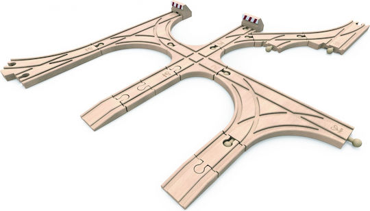 Hape Advanced Expansion Rail Pack Αξεσουάρ Σιδηρόδρομου από Ξύλο για 3+ Ετών