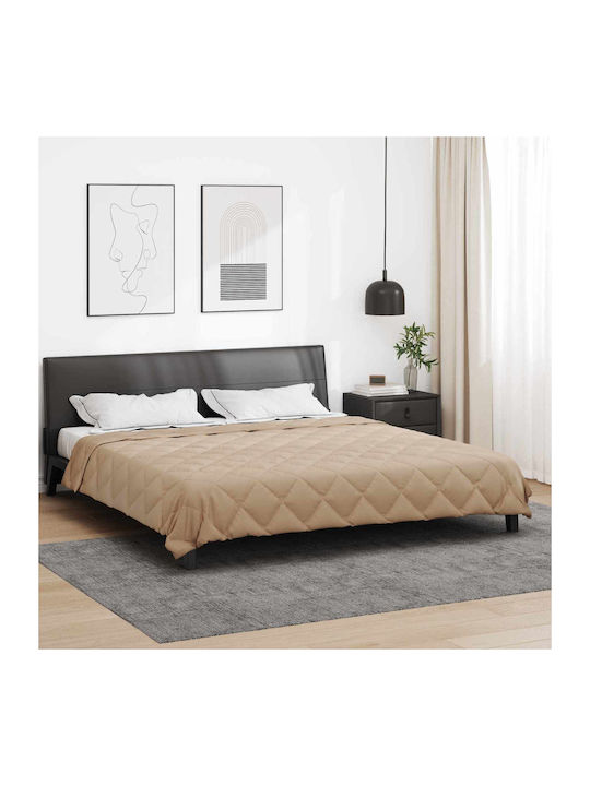 vidaXL Κουβέρτα Υπέρδιπλη 220x200εκ. Taupe