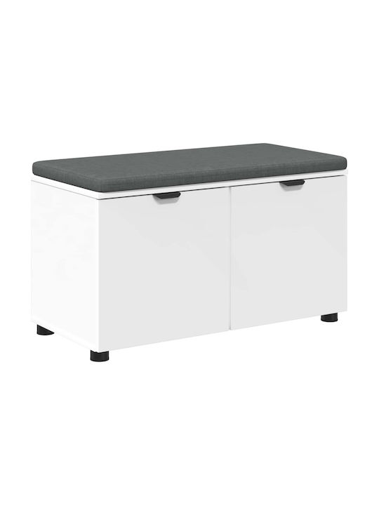 Mobilier de Intrare cu Bancă Alb 80x38x46cm