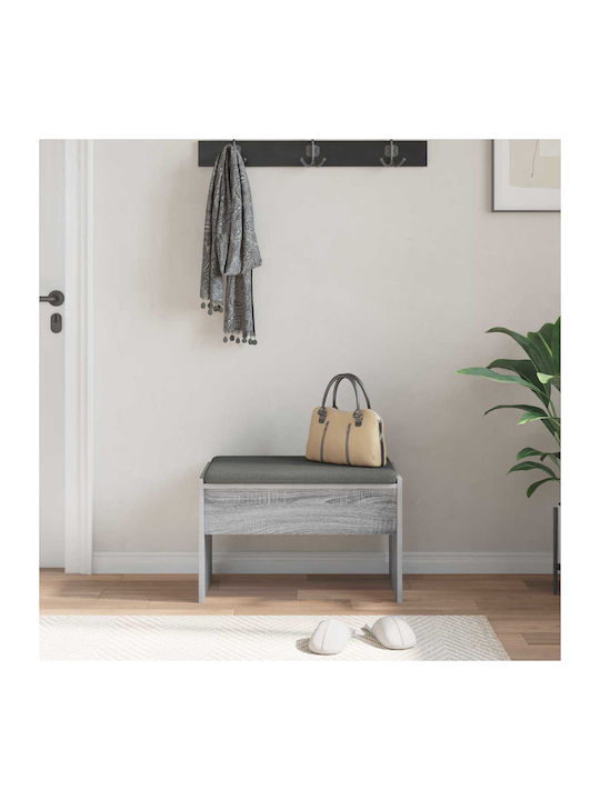 Entry Furniture with Bench Gray Sonoma 60x38x46cm
