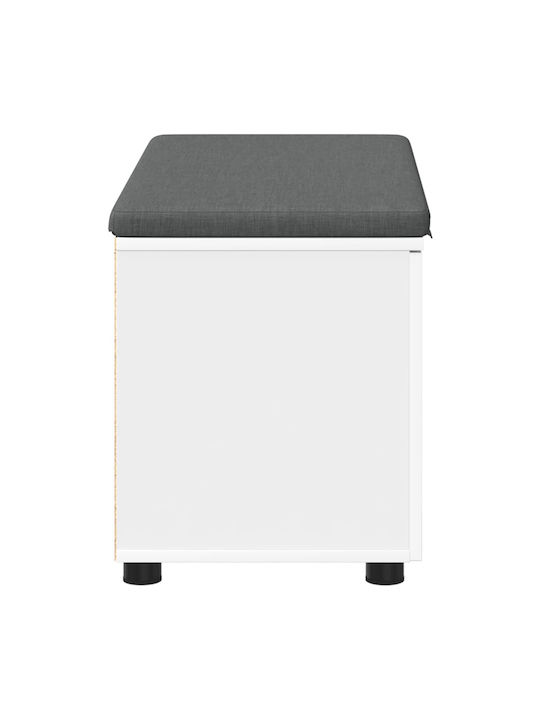 Mobilier de Intrare cu Bancă Alb 80x38x46cm
