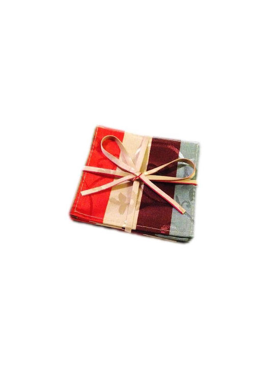 Espiel Σουβέρ Υφασμάτινο Πολύχρωμο 10x10cm 24τμχ