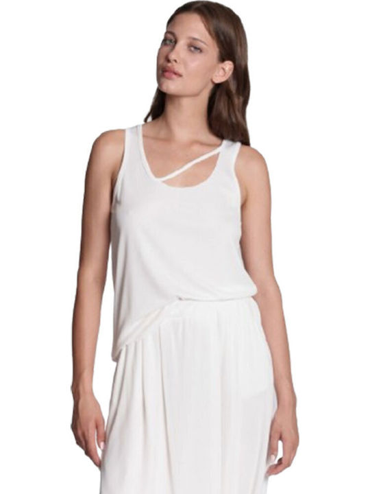 Women's Blouse Sleeveless White