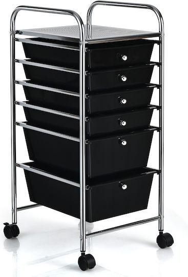 Costway Metalic Sertar de birou Negru