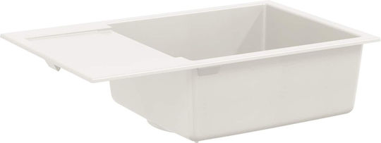 vidaXL Drop-In Chiuvetă din Granit Sintetic L78xW50cm Alb